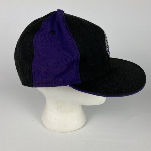 VTG New Era 59Fifty Sacramento Kings Fitted Hat Cap 7 5/8 Black Wool USA Made - Picture 10 of 10